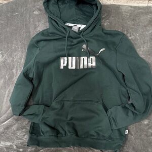 PUMA Men's Dark Green Hoodie